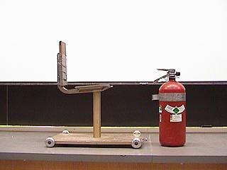 Fire extinguisher and cart