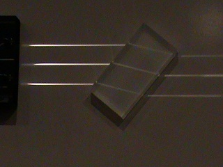 White board optics with glass block