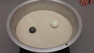 Density balls in sand